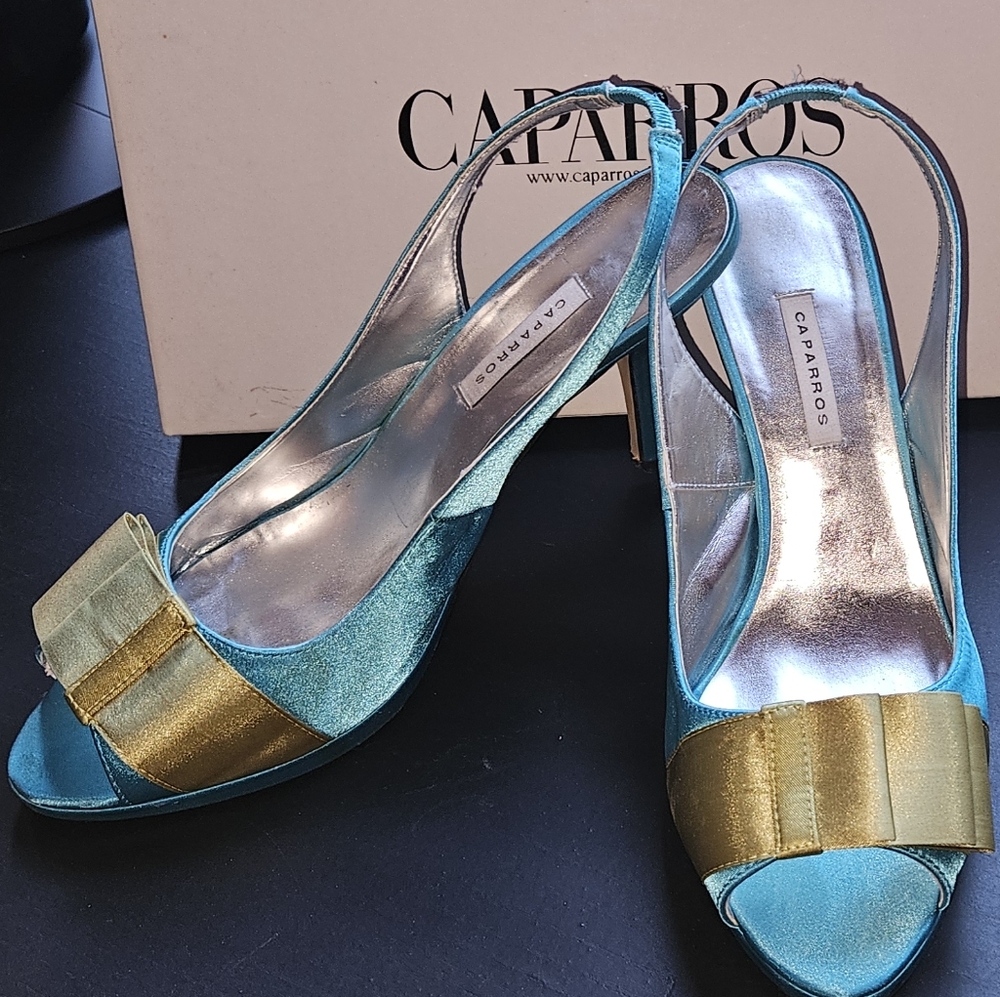 Caparros Blue and Gold Women's Shoes